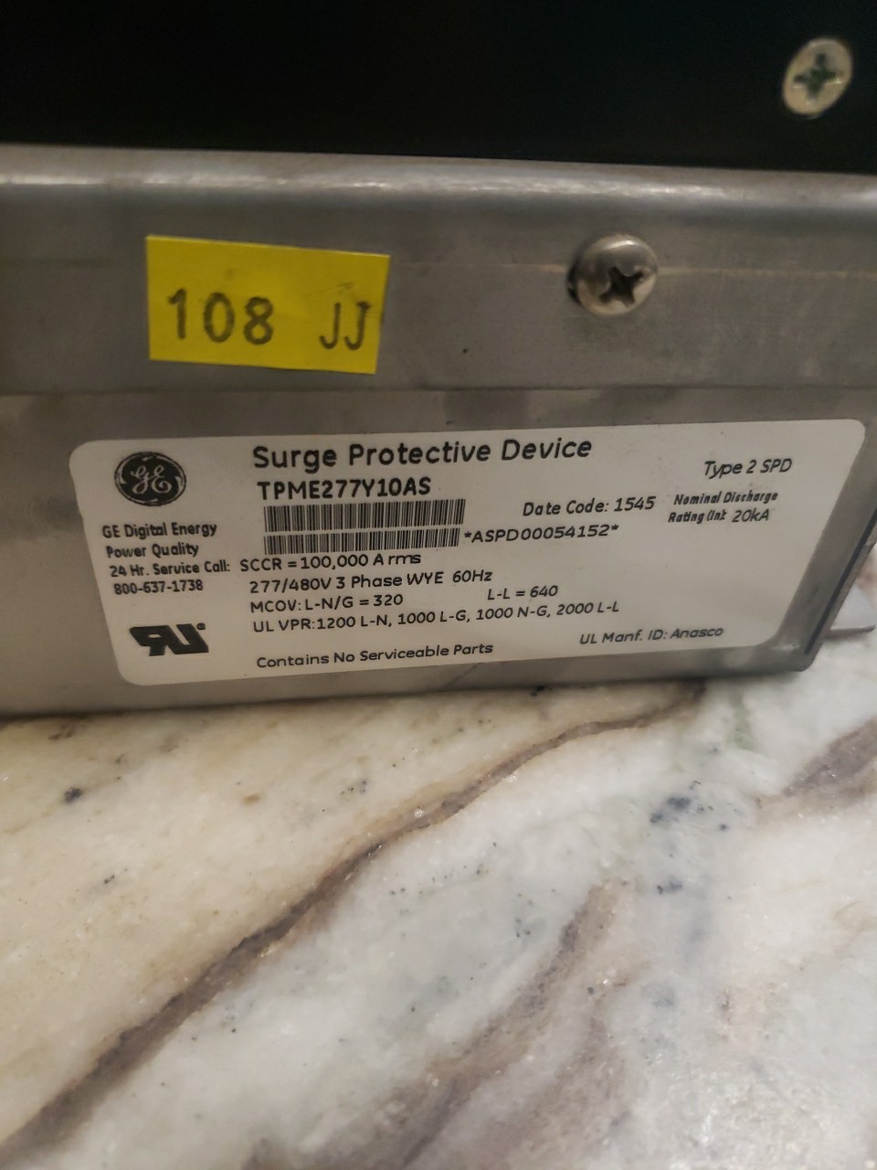 GENERAL ELECTRIC TRANQUELL SURGE PROTECTION DEVICE TPME120Y10AS New Open Box