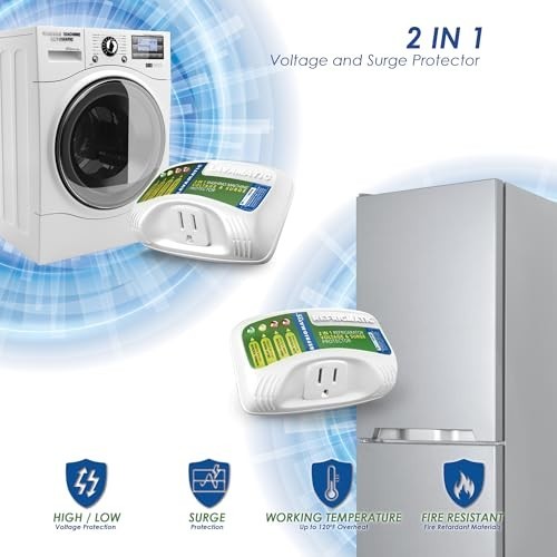 Voltage & Surge Protector Combo for Refrigerator & Washing Machine – Safeguard A
