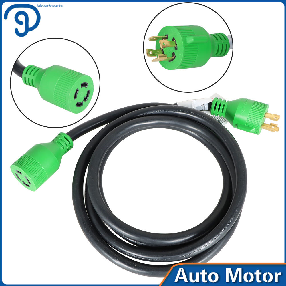 30 AMP 4 Prong 10/15/25/40/50FT Generator Extension Cord NEMA L14-30P to L14-30R