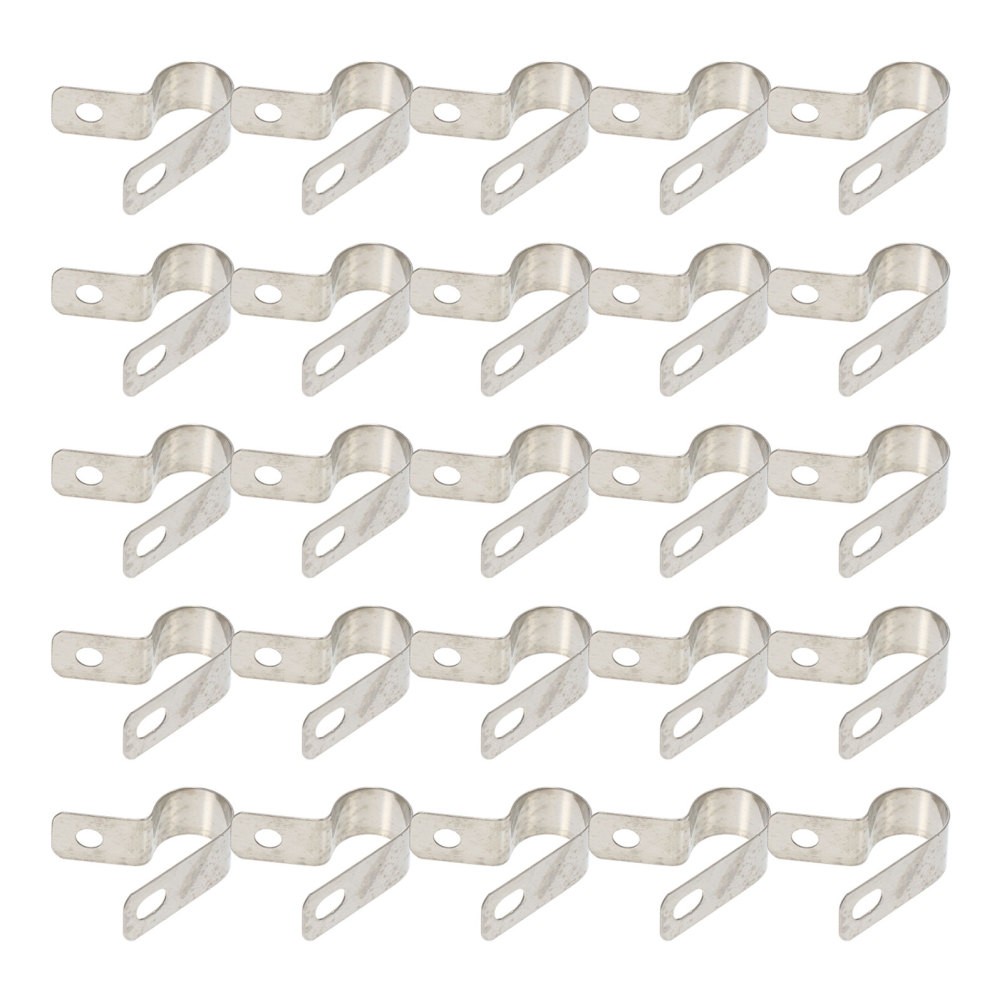 100pcs Wire Screw Clamps 10mm R-Type Cable Clips For Hanging String Lights Wire