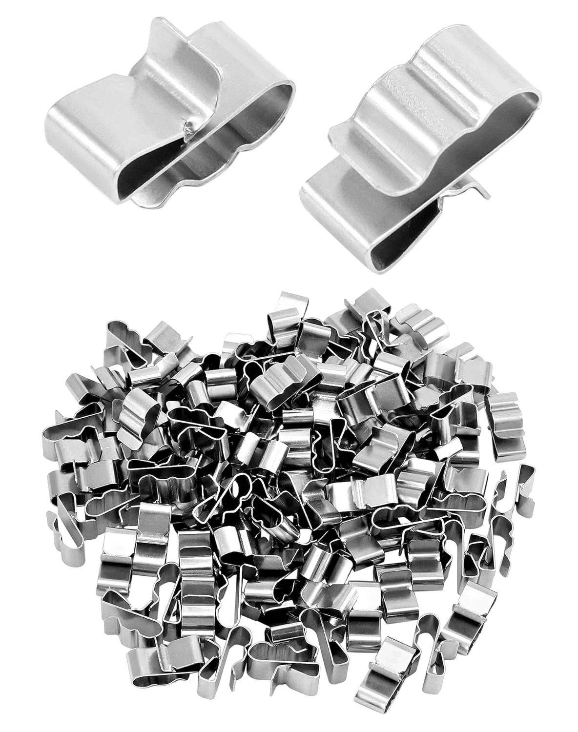 100 PCS Stainless Steel Trailer Frame Wire Clips, Solar Panel Wire Clips