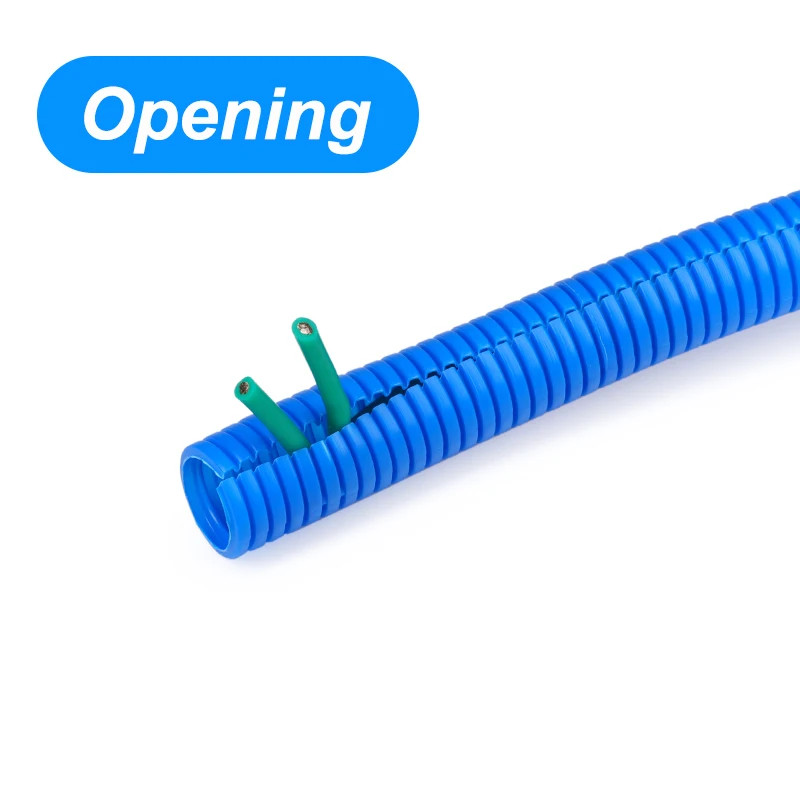 Open Mouth PP Corrugated Pipe Ad11.6Mm – 34.5Mm Wear Resistant Cable Protector S
