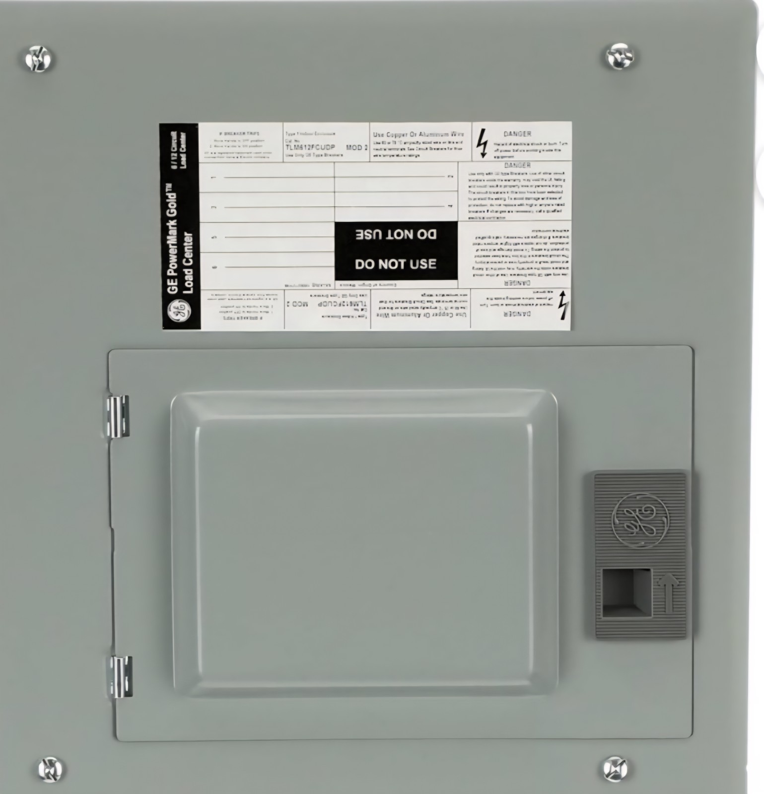 GE 125A 6-Space 12-Circuit Main Lug Load Center Flush Mount TLM812FCUDP