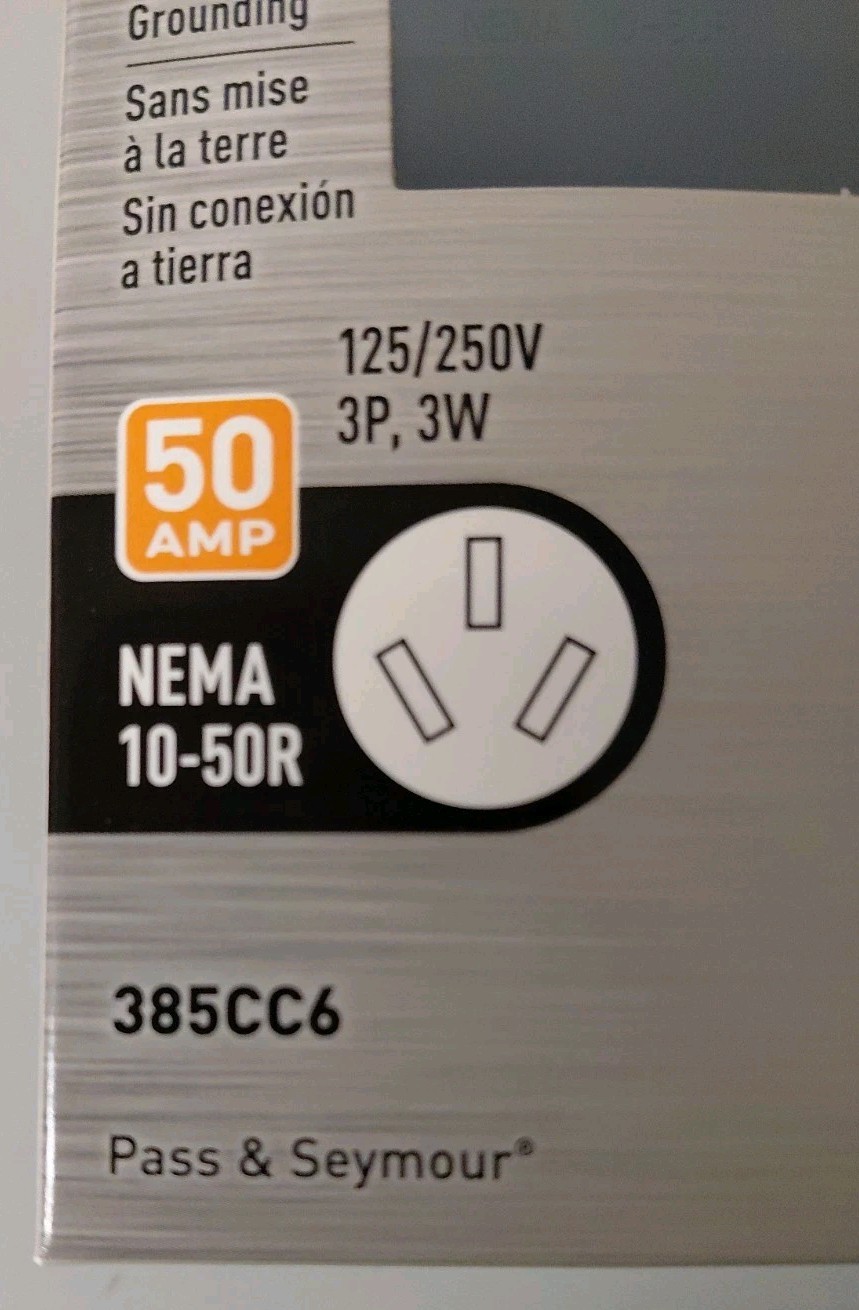 Lot Of 6 Legrand Surface Mount Outlets NEMA 10-50R
