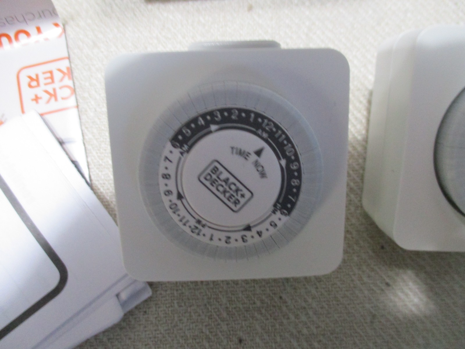 2 pk Black+Decker Indoor Light Programmable Polarized Timers Analog Timer Outlet