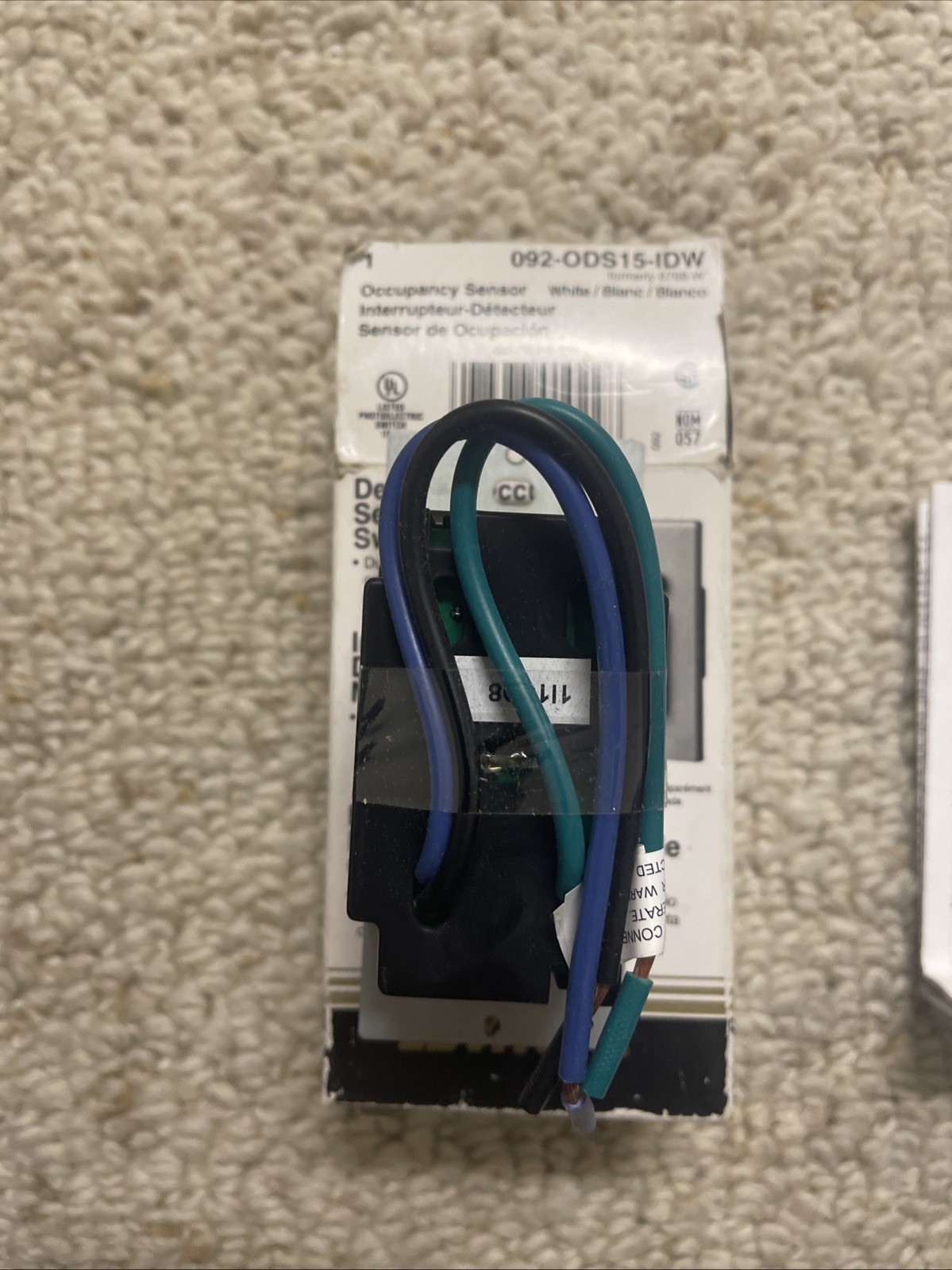 Leviton ODS15 Occupancy Sensor Wall Switch, White, 120/277VAC New In Box
