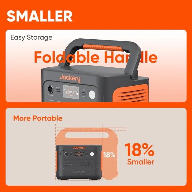 Jackery Explorer E1000V2 Solar Generator with SolarSaga 200W Solar Panel
