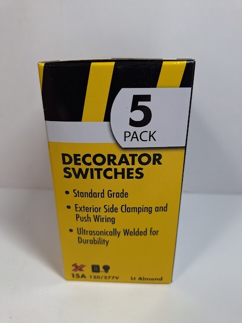 50 Hubbell Almond Decorator Rocker Wall Light Switches