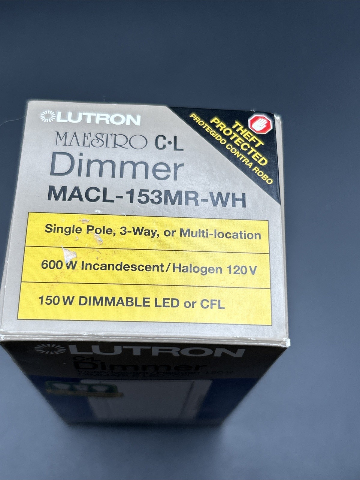 Lutron MACL-153MR-WH LED Single Pole Dimmer White NEW Unopened Light Switch