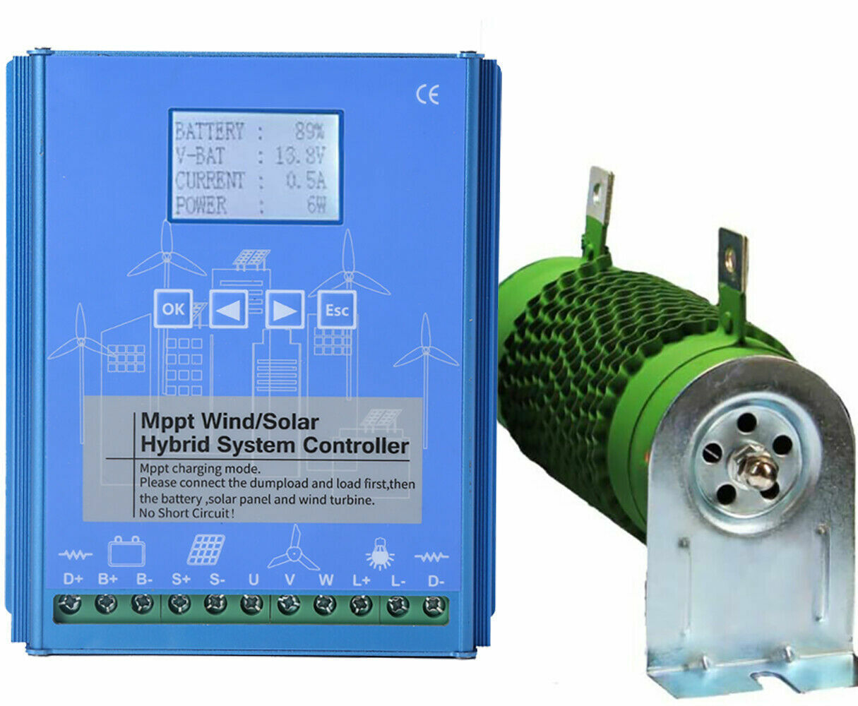 3KW MPPT Hybrid Solar Wind Charge Controller 24V 48V Windturbine PV Regulator