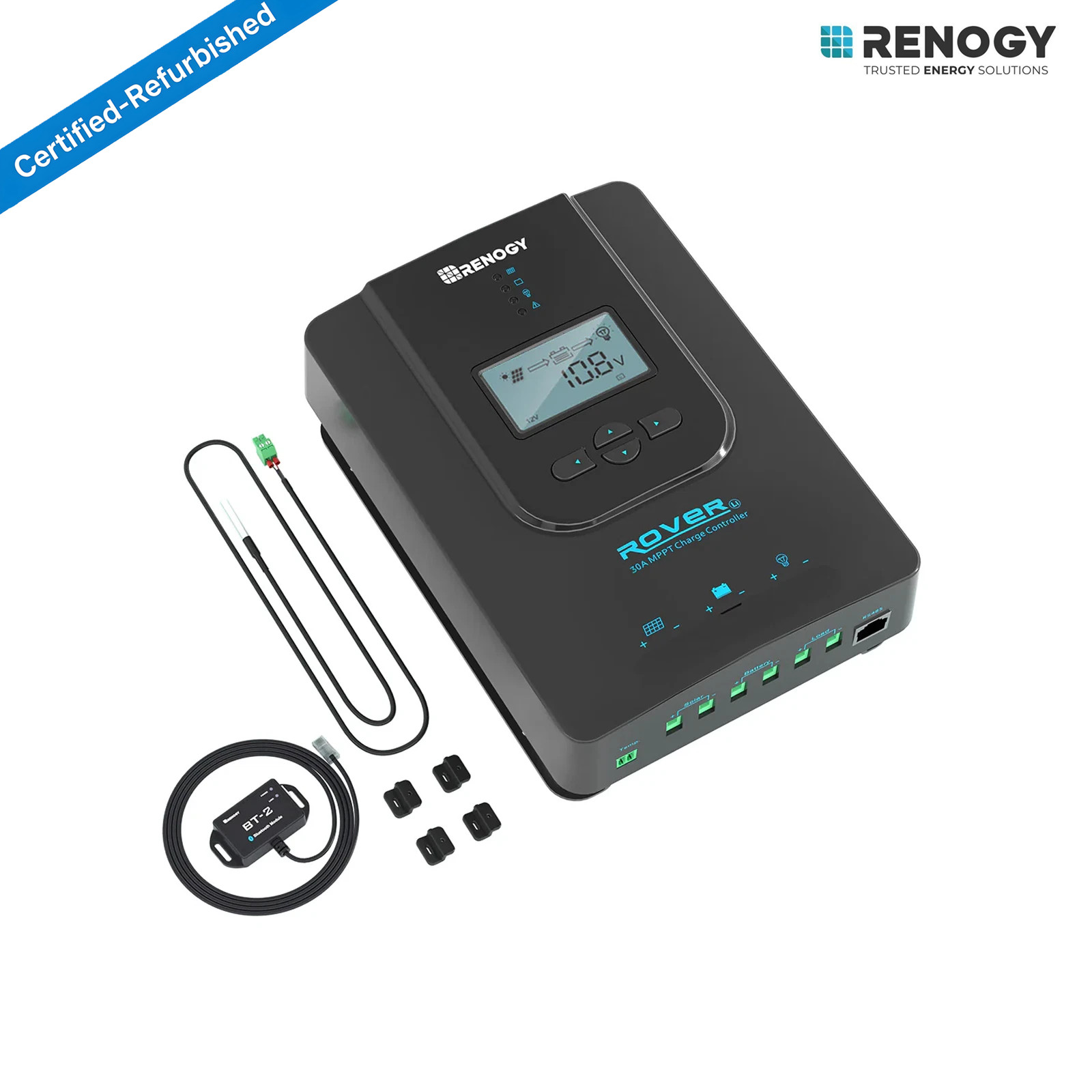 Renogy Rover 30A 12V/24V MPPT Solar Charge Controller w/Bluetooth Refurbished