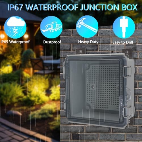 IP67 Waterproof Junction Box, ABS Plastic Electrical Enclosure with Stainless