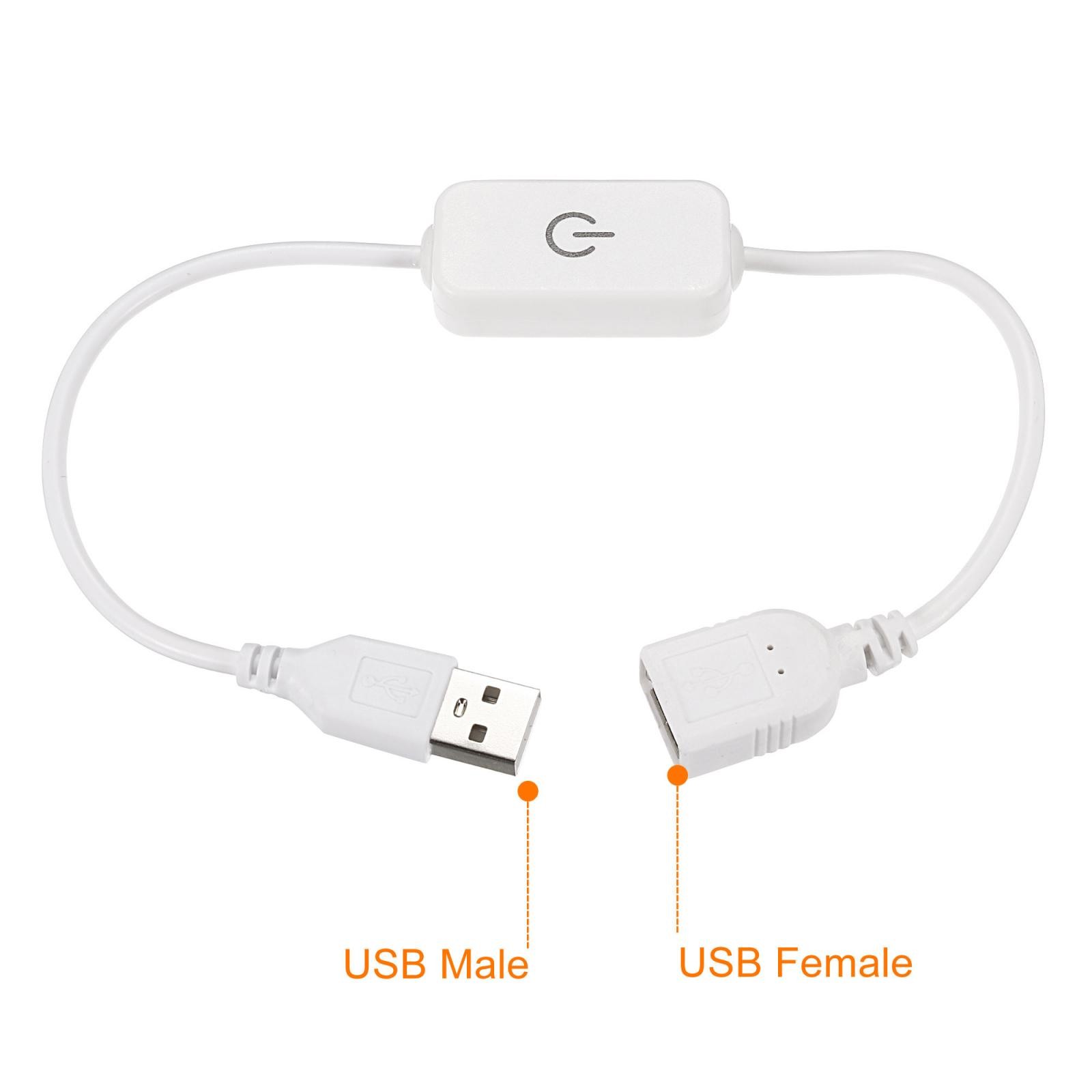 5V 3A USB Inline Tact Dimmer Switch LED Strip Lights Controller White