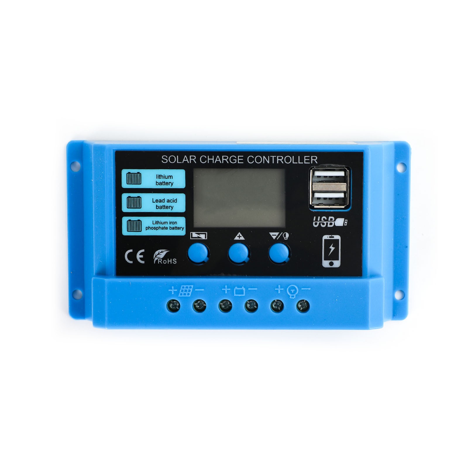 PWM 10A/20A/30A Solar Charge Controller Regulator For Lifepo4 Lead Acid