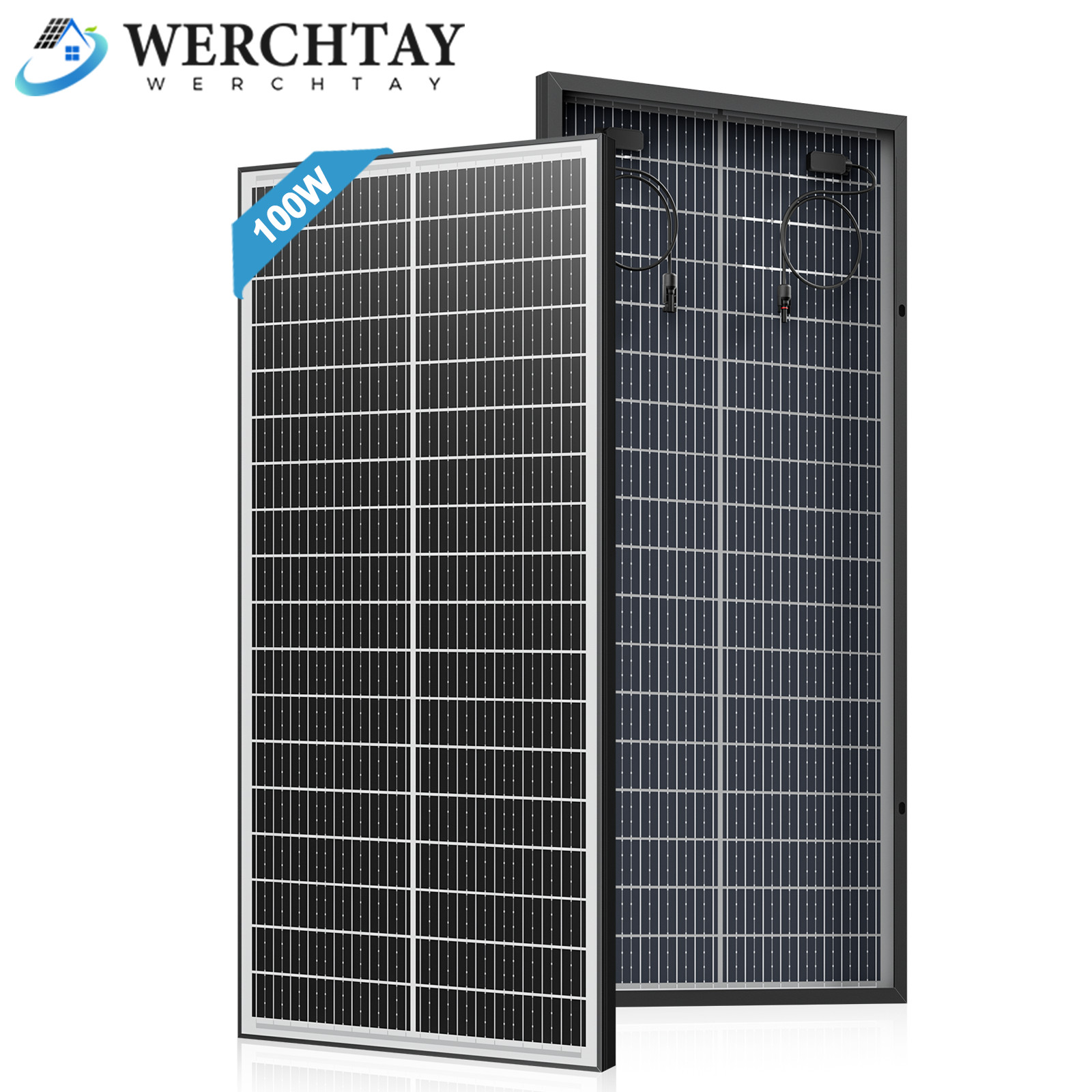 100Watt N-Type Bifacial Solar Panel 12V Mono Home PV Power Off-Grid Boat Power