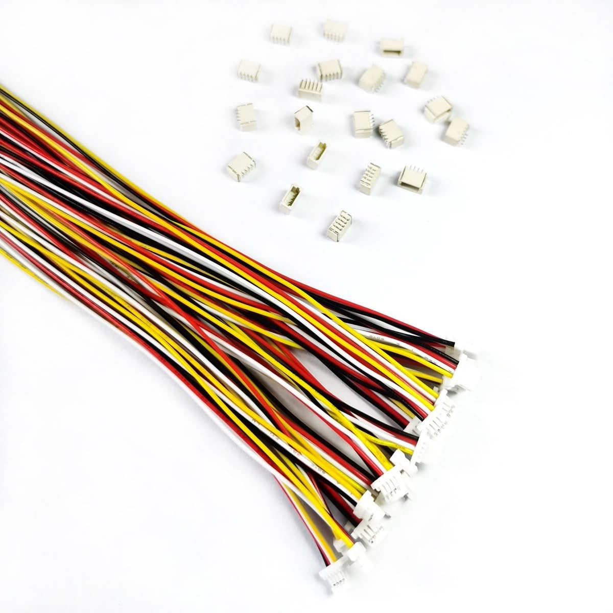 for 20 Sets JST SH 1.0mm 4 Pin Male Connector and 28AWG Female Connector Plug wi