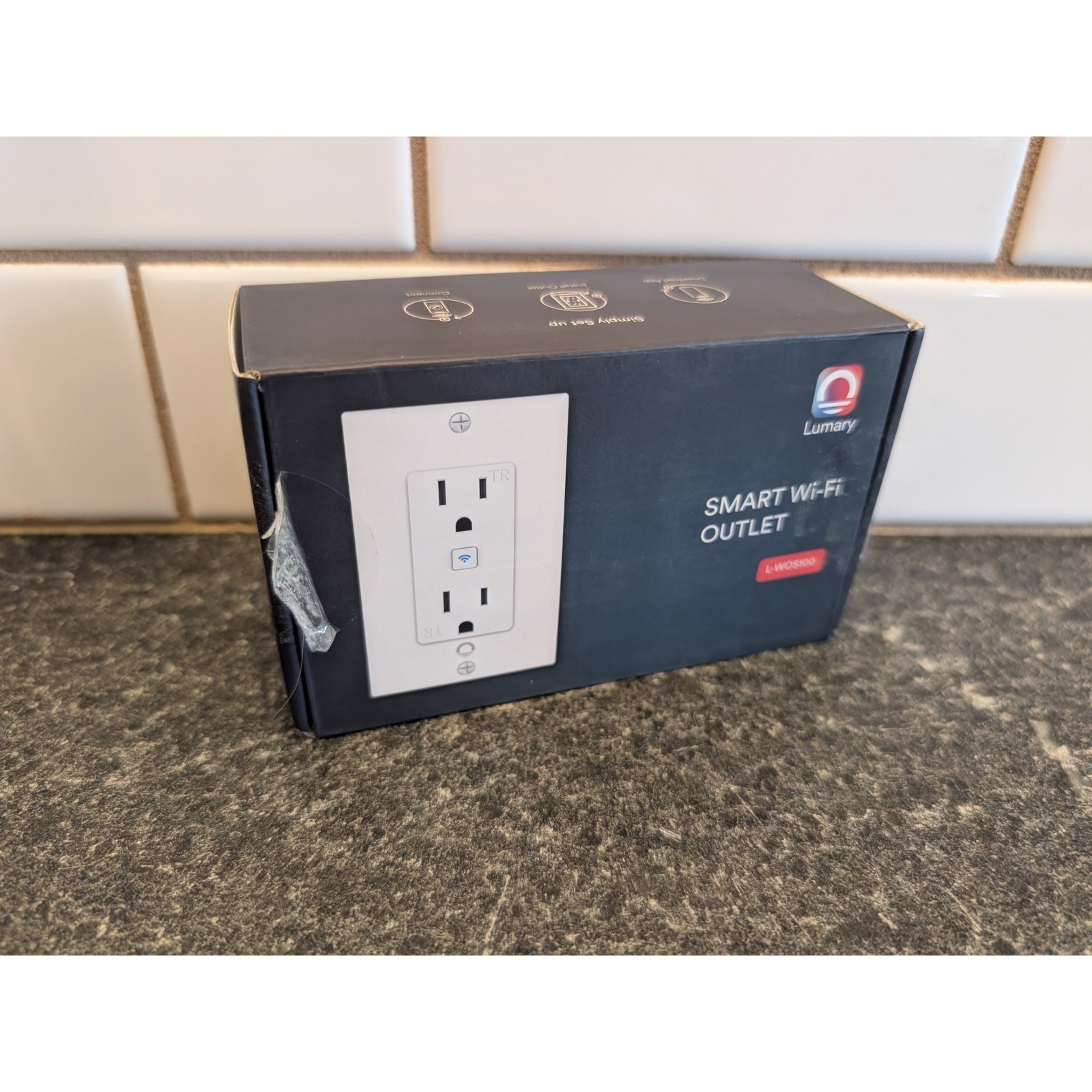 1 PACK Lumary Smart Wi-Fi In-Wall Outlet 15 Amp Works with Alexa & Google Home