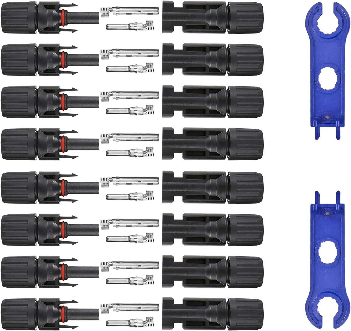 8 Pairs Solar Connectors, Male/Female Waterproof IP67, MC4 1000V 30A, Solar…