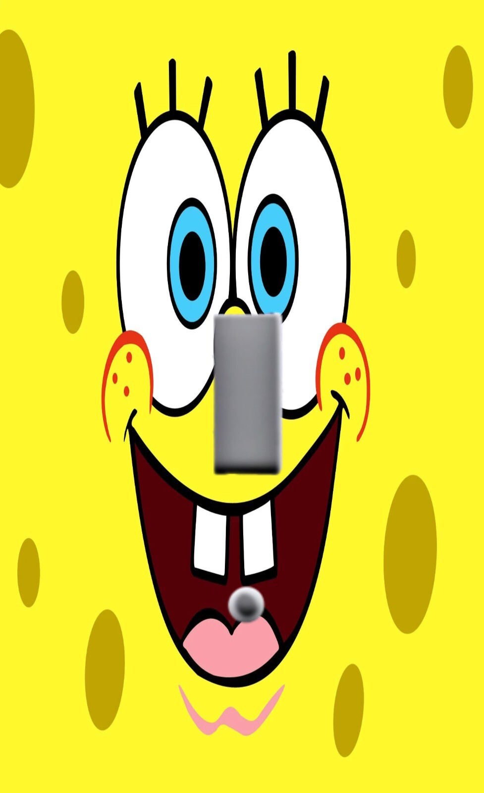 Spongebob Squarepants FACE Image Yellow on Light Switchplate Wall Outlet Sea