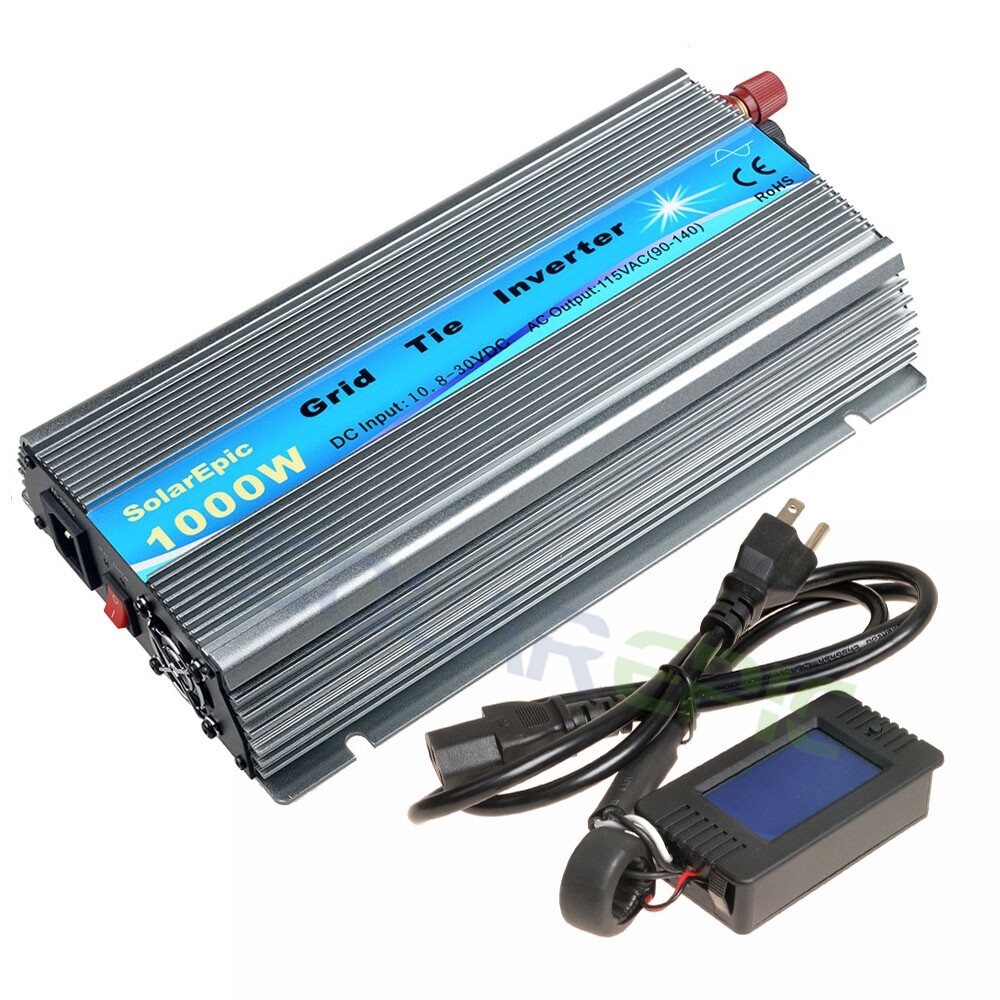 Solarepic Grid Tie Inverter+LCD Display Meter Pure Sine Wave Inverter Power MPPT