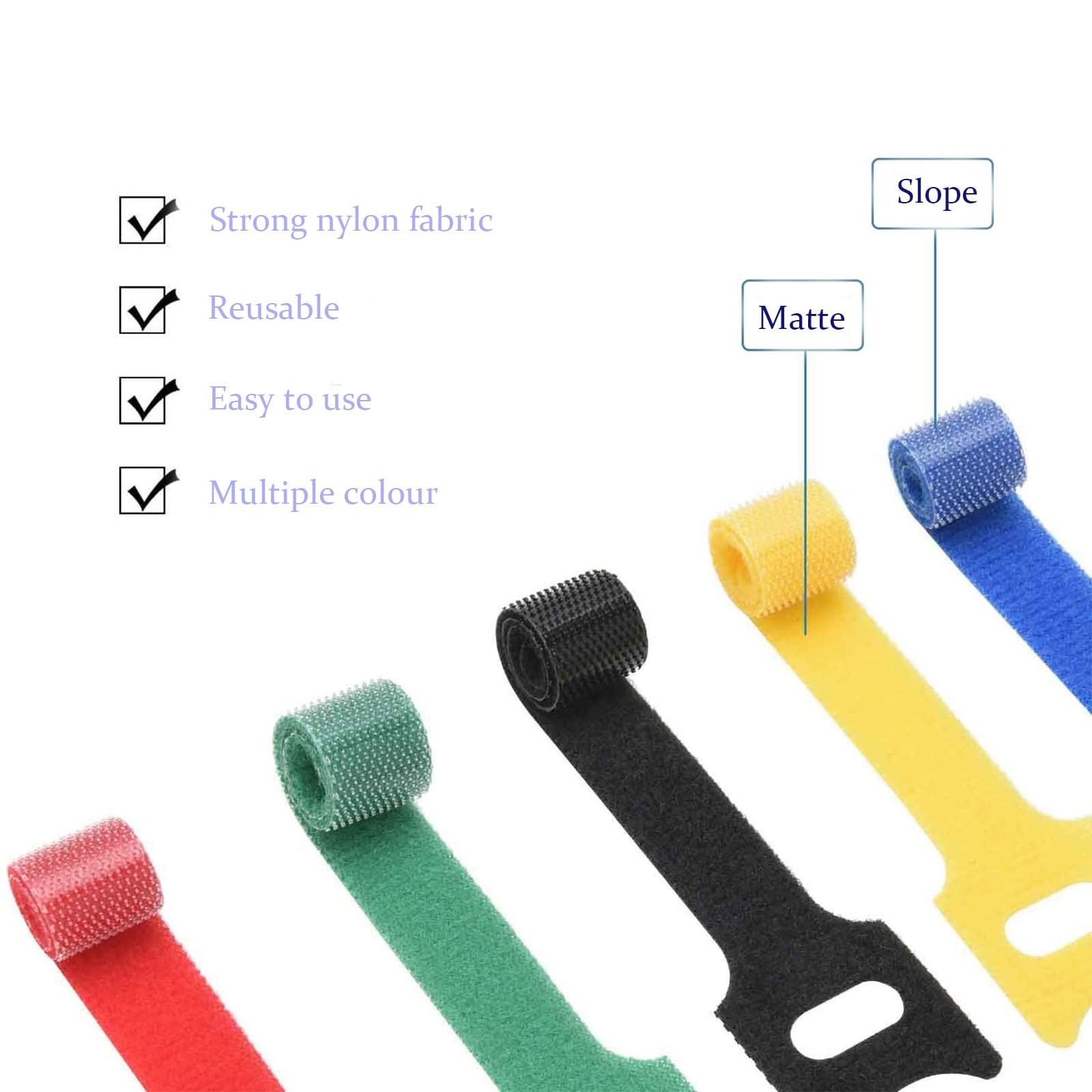 60 Pieces Cable Labels & Reusable Hook and 1.7in x 0.7in x0.12in, Colorful
