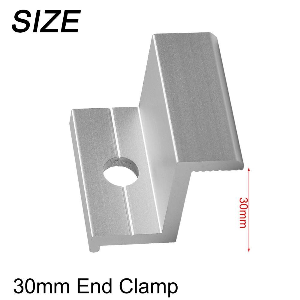 10pcs Solar Panel End Clamp for Standard Unistrut Aluminum 30mm/35mm Solar Panel
