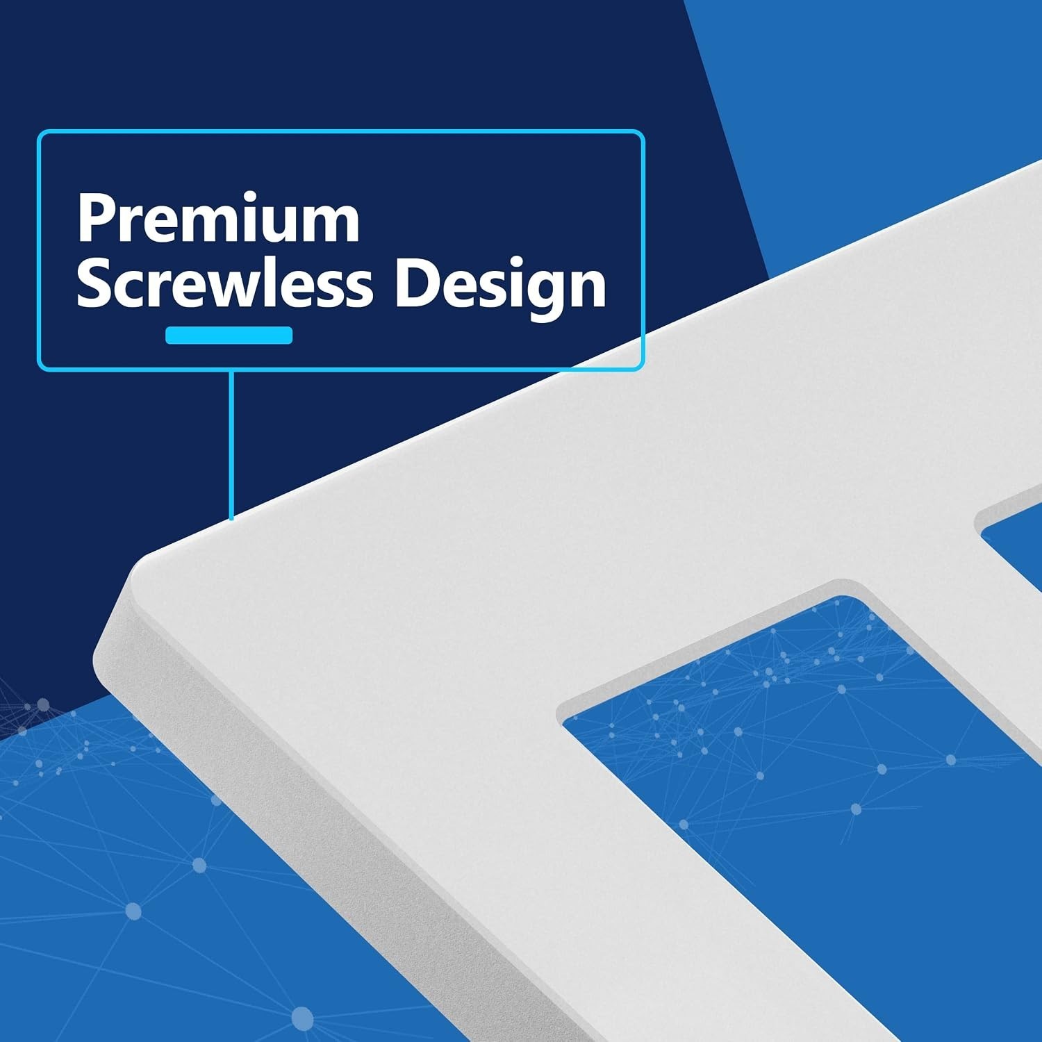 Elegant 10-Pack Double Decorator Screwless Switch Covers – Matte White Finish