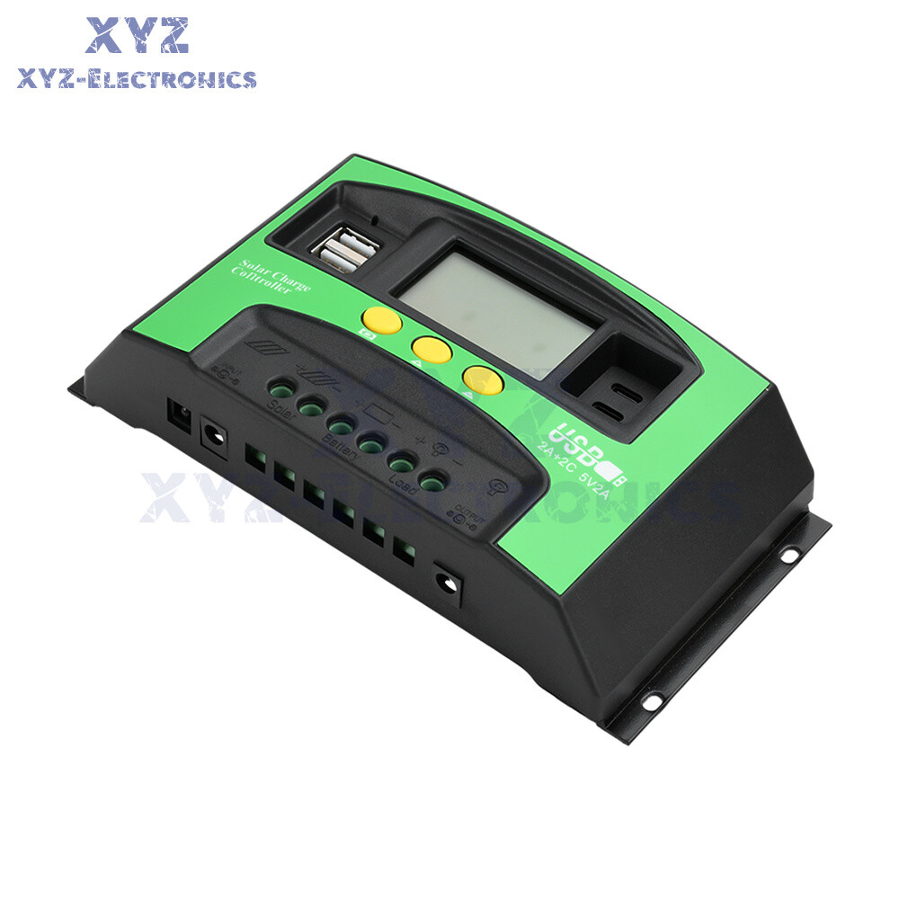 12V24V Solar Charger Controller 30A 40A 100A PV LCD Controller Timing USB/Type-C