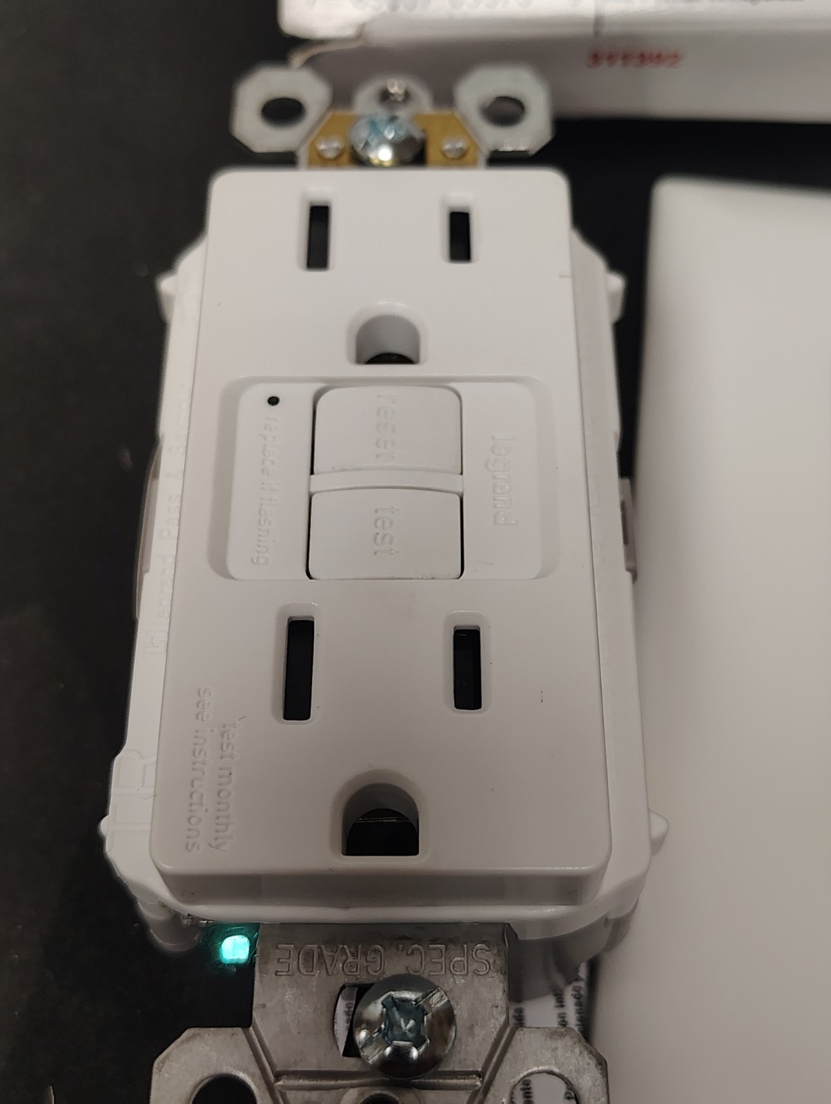 Legrand 1597TRW GFCI Receptacle Tamper Resistant Outlet 15A 125V