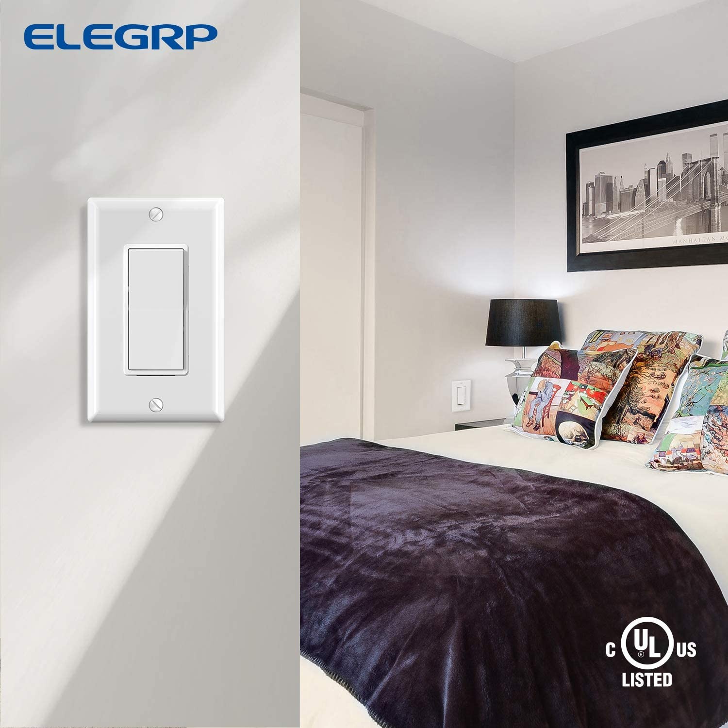 Interruptor De Luz Decorativa De 4 Vias, 15A Mp, 120/277 V, Ac Decorator Roc…