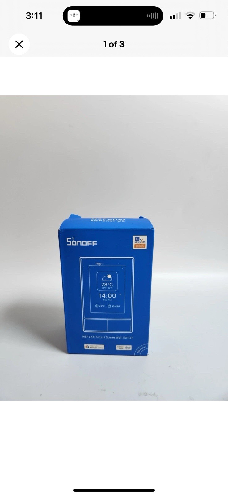 SONOFF NSPanel WIFI Smart touch scene light wall switch display APP control