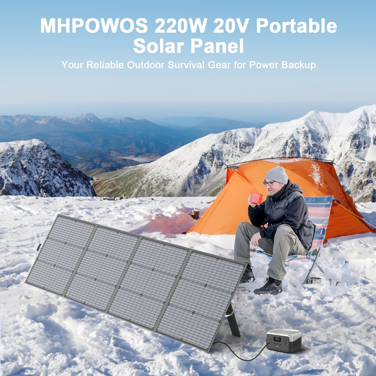 220W 20V Solar Panel Adapter Cable Kit for Jackery EXPLORER Powerstations Charge