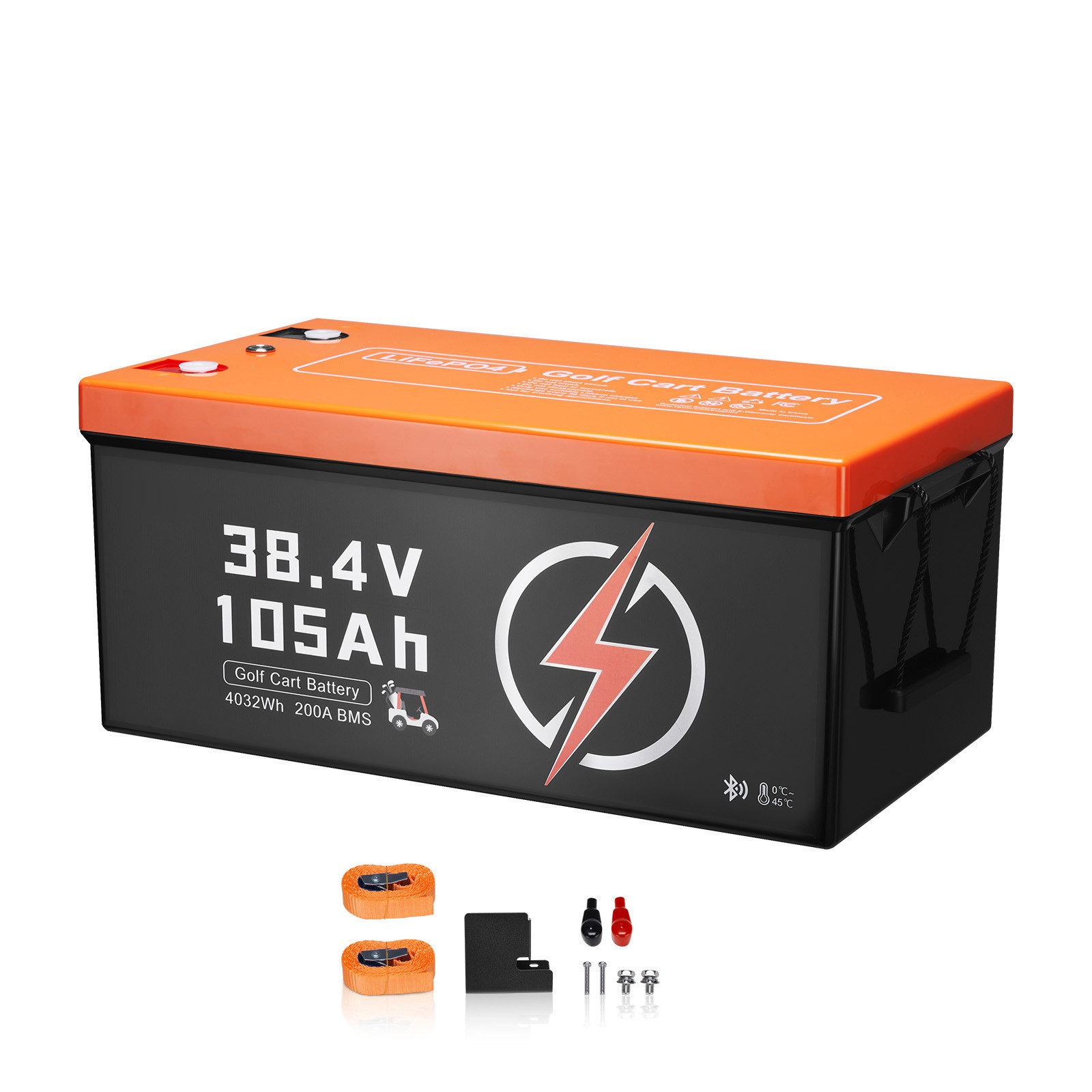 36V 105Ah Golf Cart Lithium Battery with LCD Monitor and 4000+ Cycles