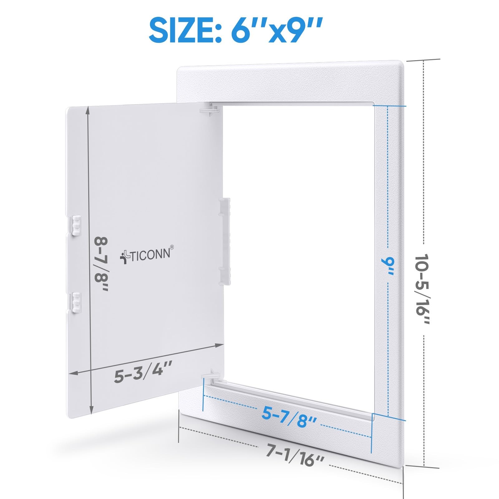 Access Panel for Drywall, 6 x 9 Inch ABS Plastic Wall Hole Cover Access Doors…