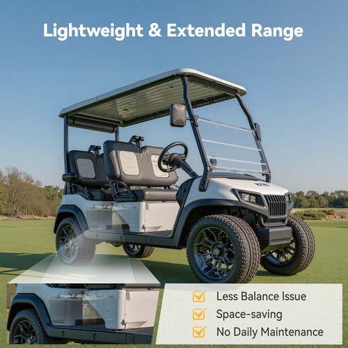Power Queen 48V 30Ah Bluetooth Low Temp Golf Cart Lithium LiFePO4 Battery BMS
