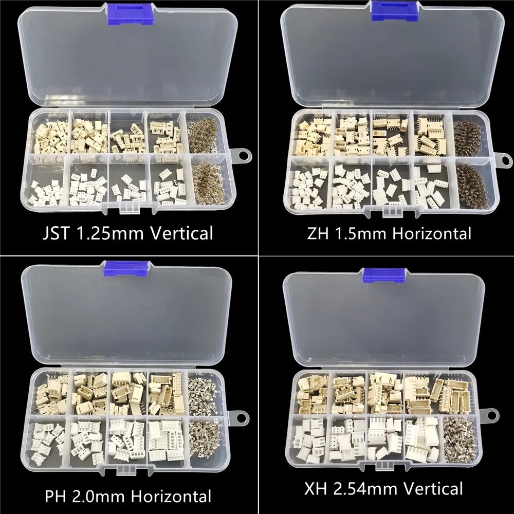 1Box JST1.25 SH1.0 ZH1.5 PH2.0 XH2.54 2/3/4/5P Male Plug Female Socket Horizonta