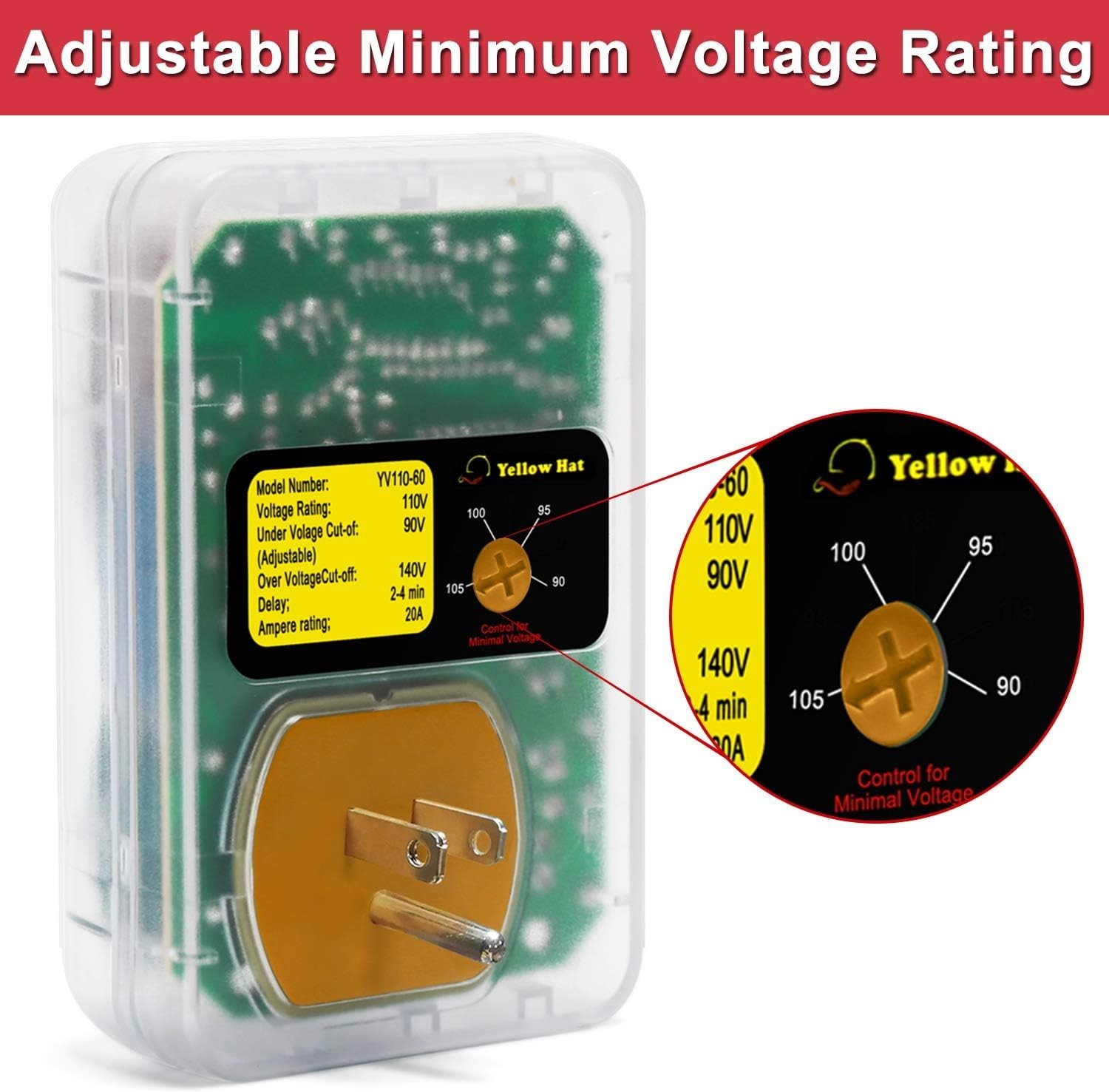 Smart Voltage Protector with Surge Prevention & Easy Status Indicators – Black