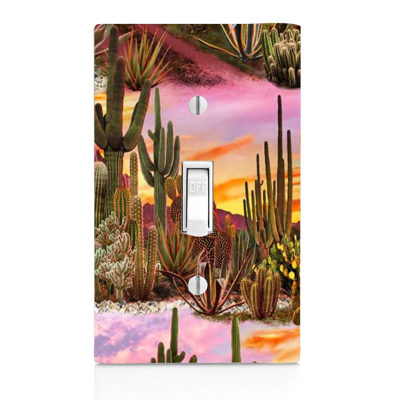 Cactus Sky, Desert Light Switch Cover, Home Décor, Night Light, Cabinet Knob