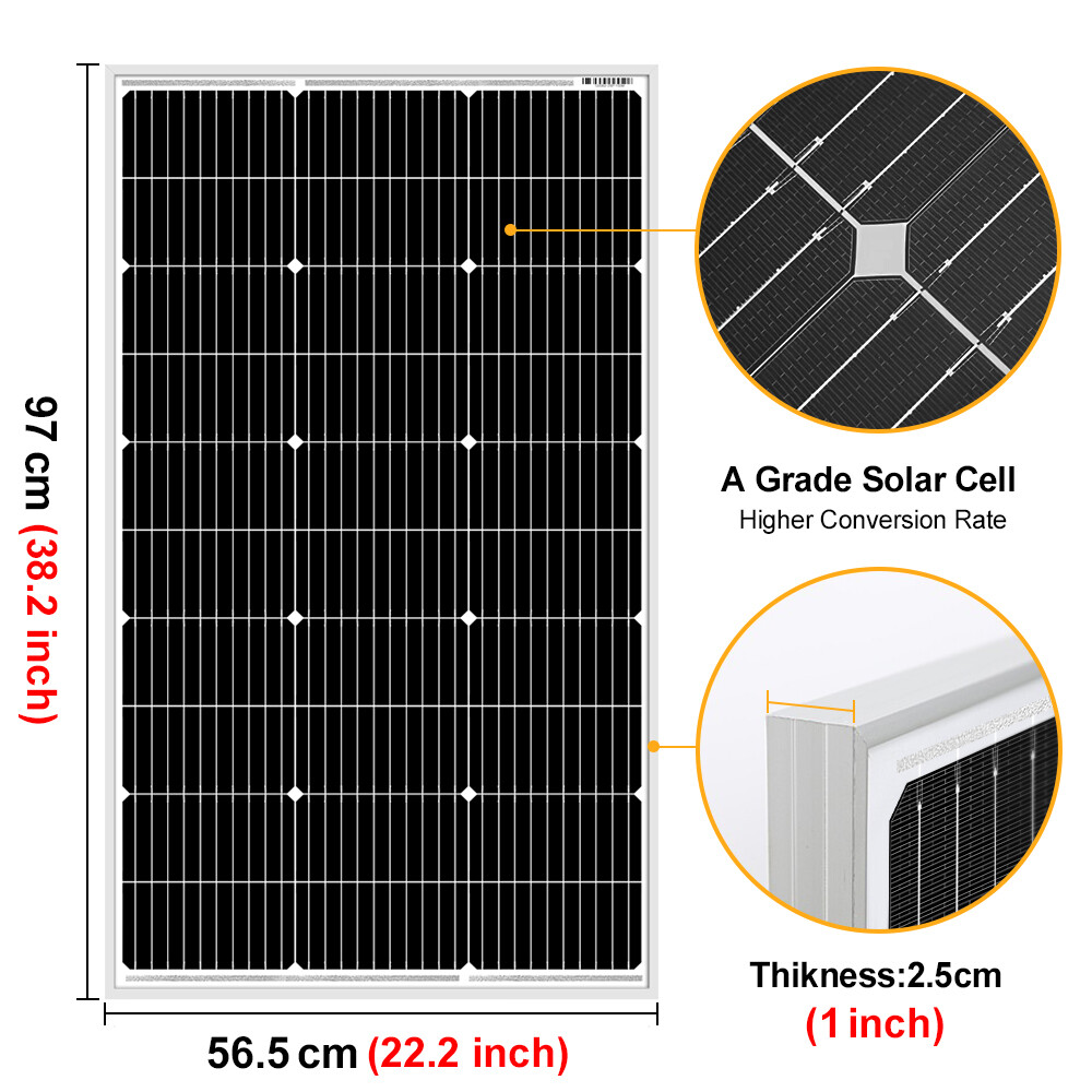 Dokio 100W 200W 400W Solar Panel Kit 12V Mono Solar Panel Home RV Caravan Boat