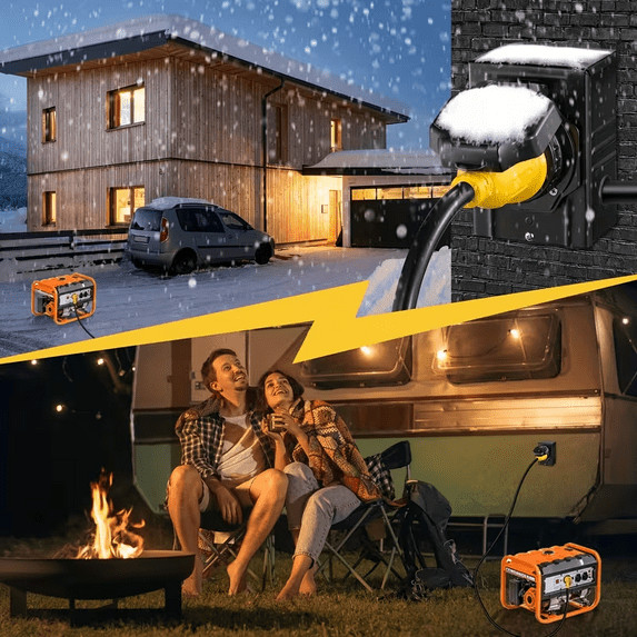 20 FT 30 Amp RV Extension Cord NEMAL14-30P to 14-30R, Waterproof Power Cord