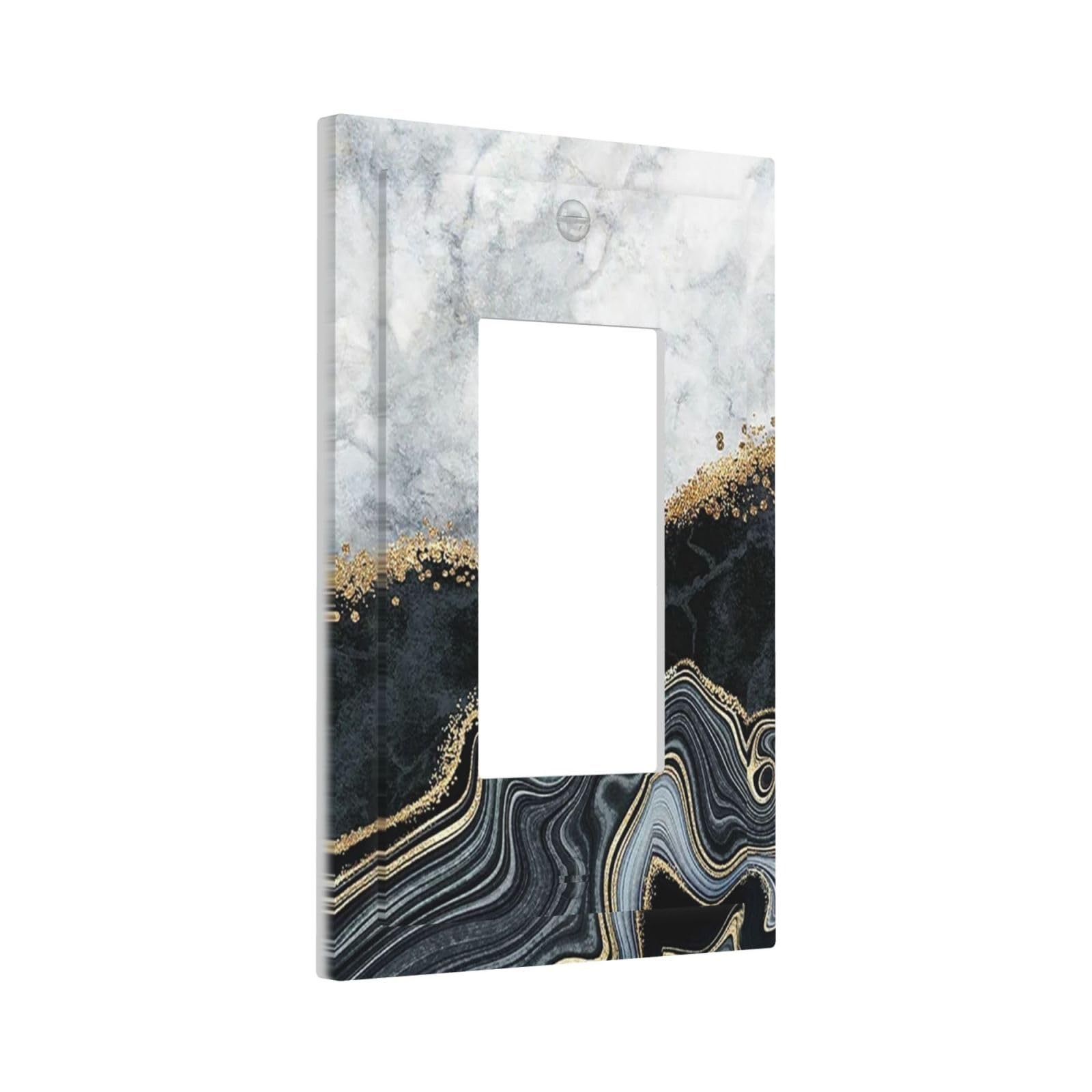 Modern Abstract Glitter Cracked Black Golden Gray Gold White Granite Marble D…