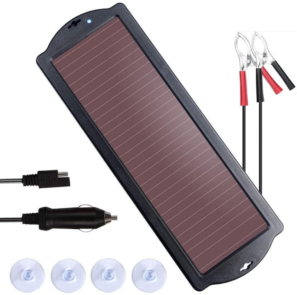2.5W Solar Panel 12V Trickle Charger Battery Charger Kit Maintainer Boat Car RV