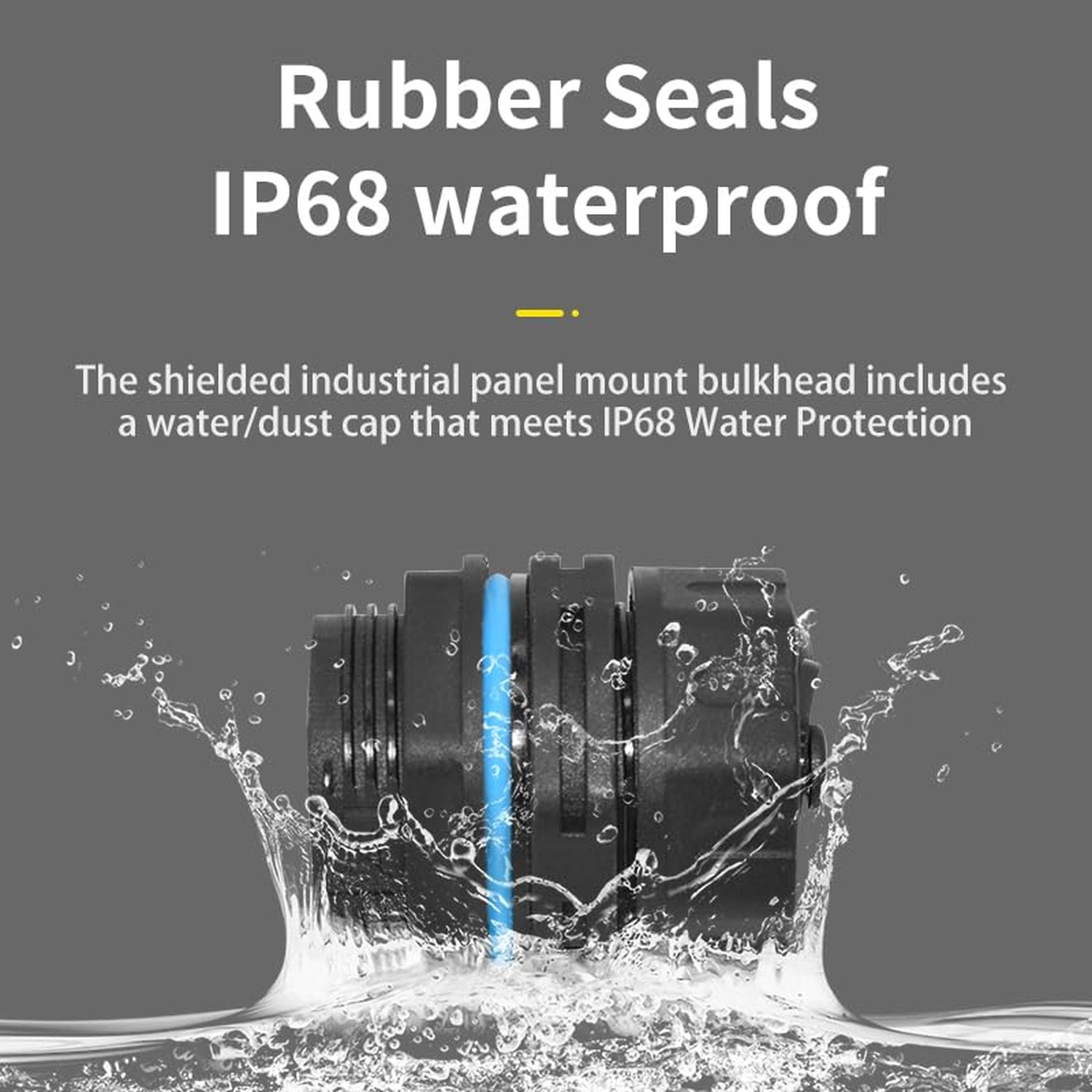 RJ45 Panel Mount Waterproof Connector IP68 Cable Connector, Female to Female,…