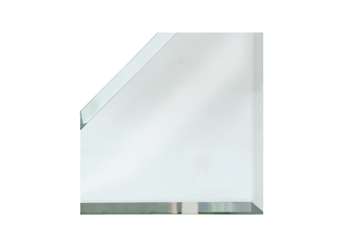 FHC BVM2M4 4″ Corner 3 Sides Beveled Mitered Clear Mirror Glass
