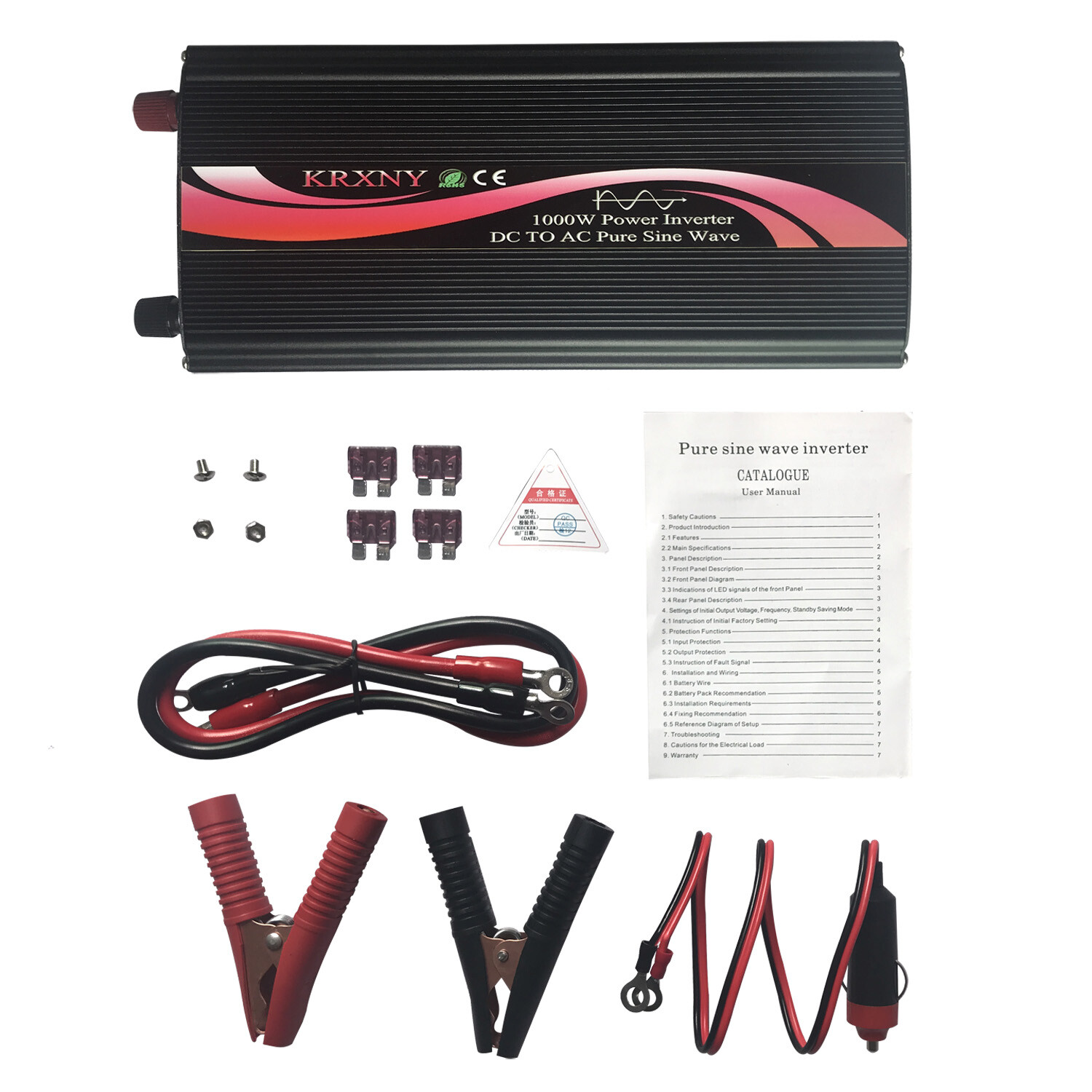 1000W 2000W Pure Sine Wave Power Inverter 48V DC to 110V 120V AC 60HZ US Stock
