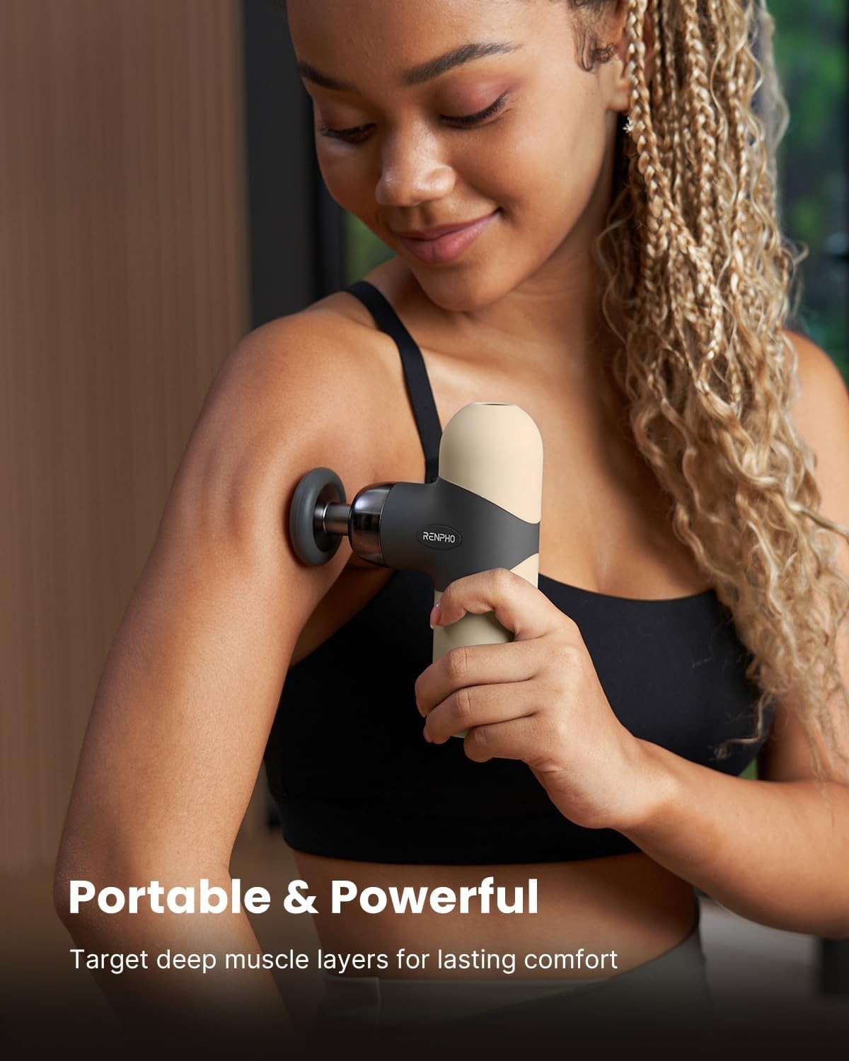 Mini Thermal Massage Gun with Heat, Color Silicone Casing, 4 Speeds | Portabl…