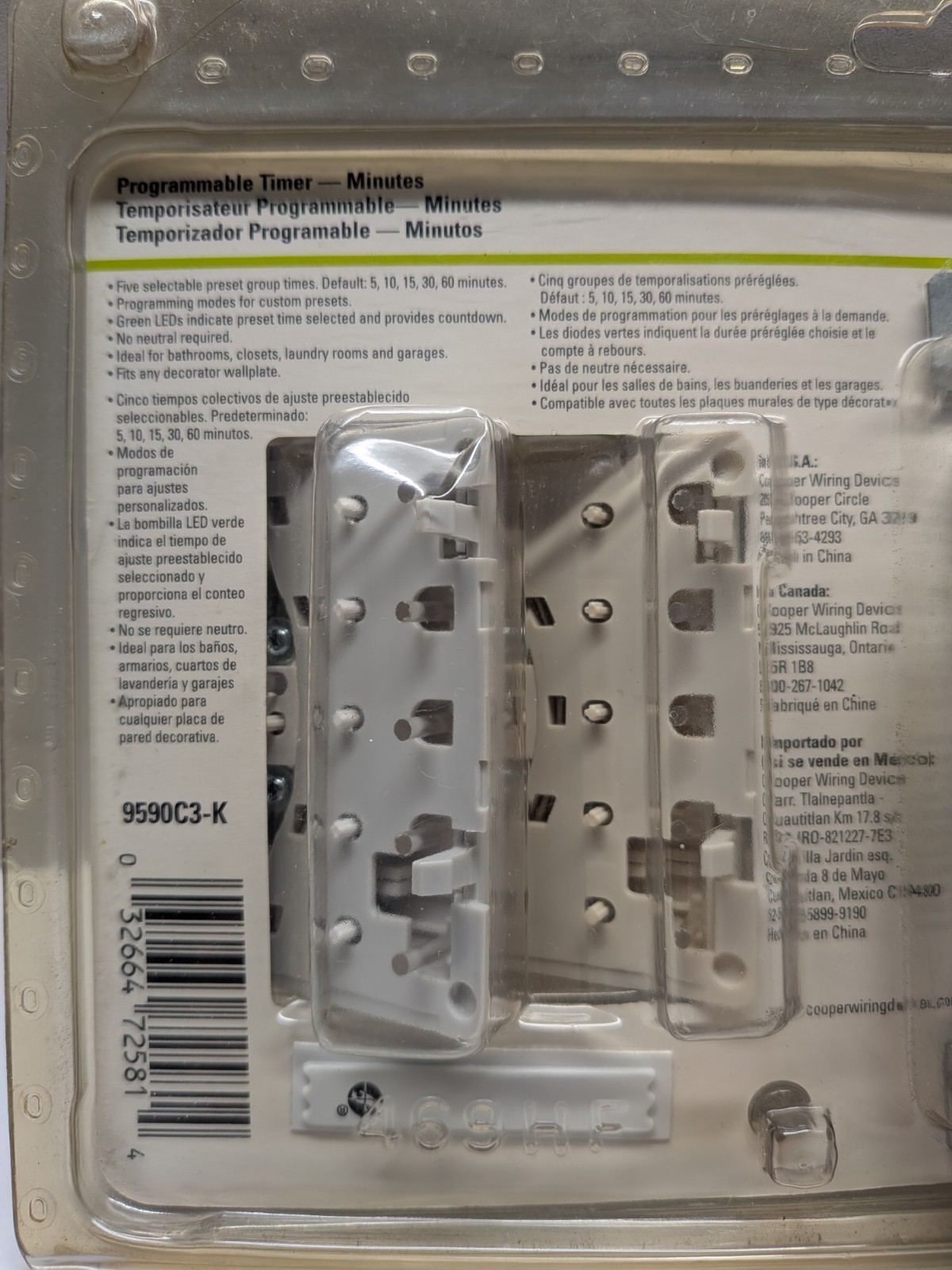 Cooper Wiring Devices 9590C3-K Programmable Timers NOS Sealed Eaton Aspire