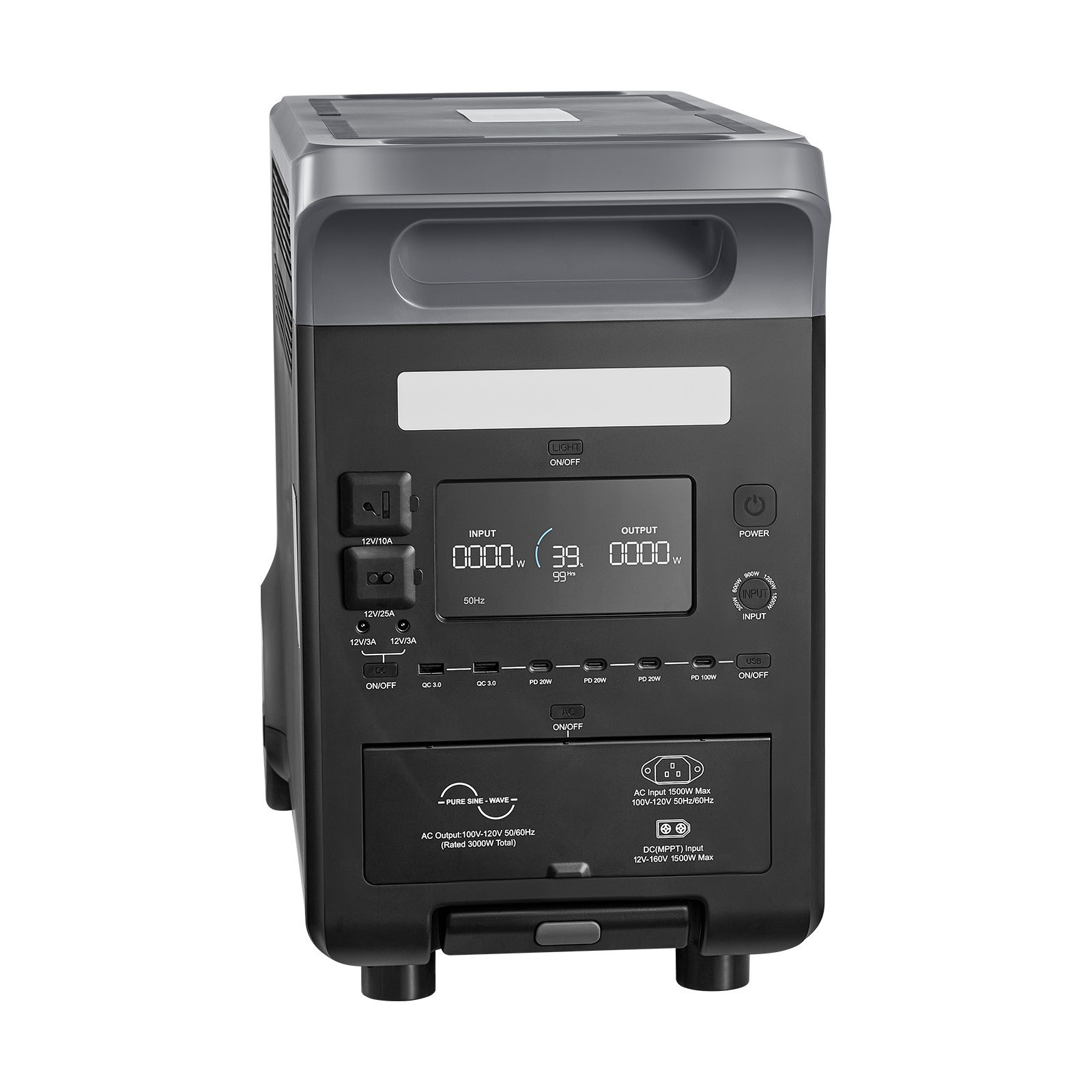 Uimoso Portable Power Station 3000W 3072Wh with Solar Panels