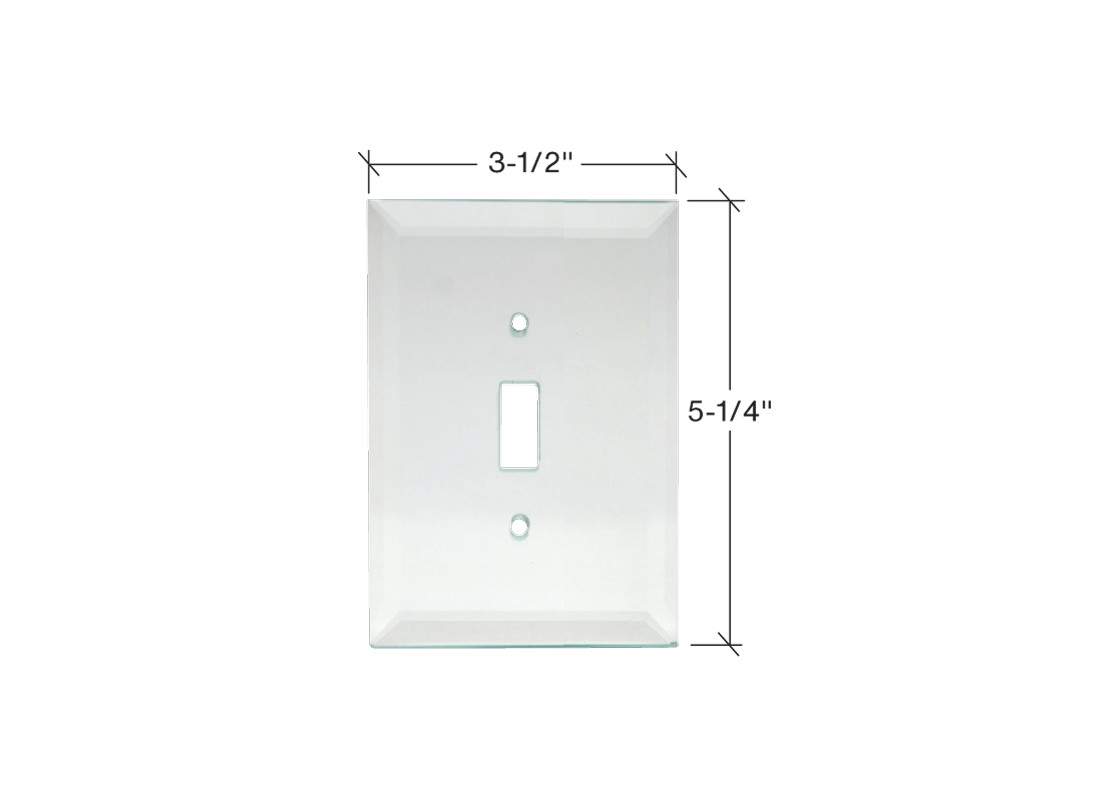 FHC MP3G Gray Single Toggle Switch Glass Mirror Plate