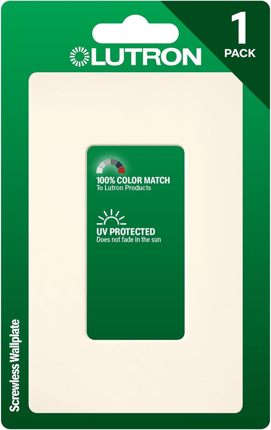 Durable Biscuit Light Switch Cover Plate, Snap-On Installation, Satin Finish